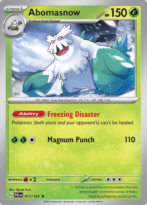 Abomasnow 011/193 - SV02: Paldea Evolved (PAL)