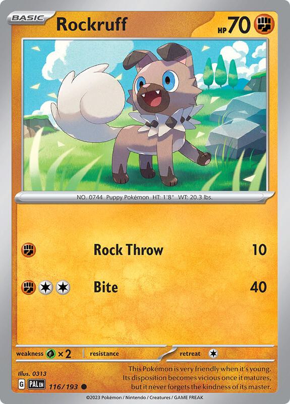 Rockruff 116/193 - SV02: Paldea Evolved (PAL)