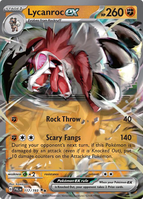 Lycanroc ex 117/193 - SV02: Paldea Evolved (PAL)