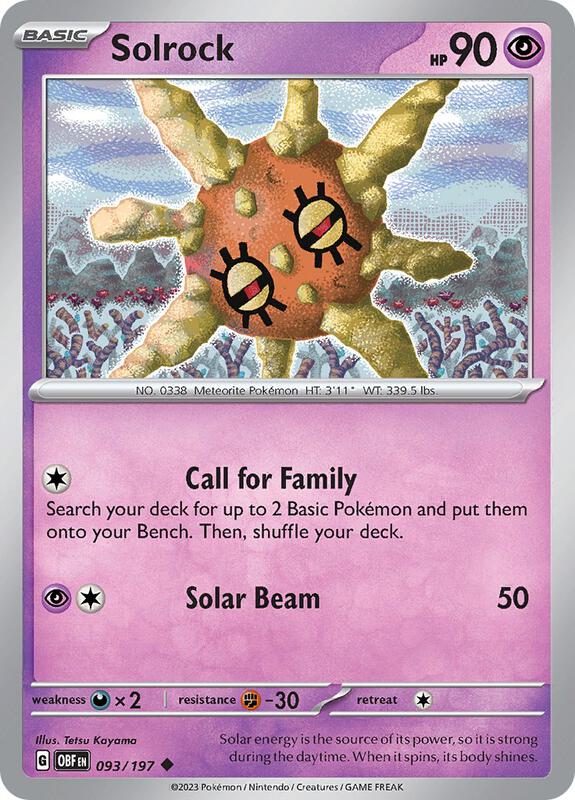 Solrock 093/197 - SV03: Obsidian Flames (OBF)