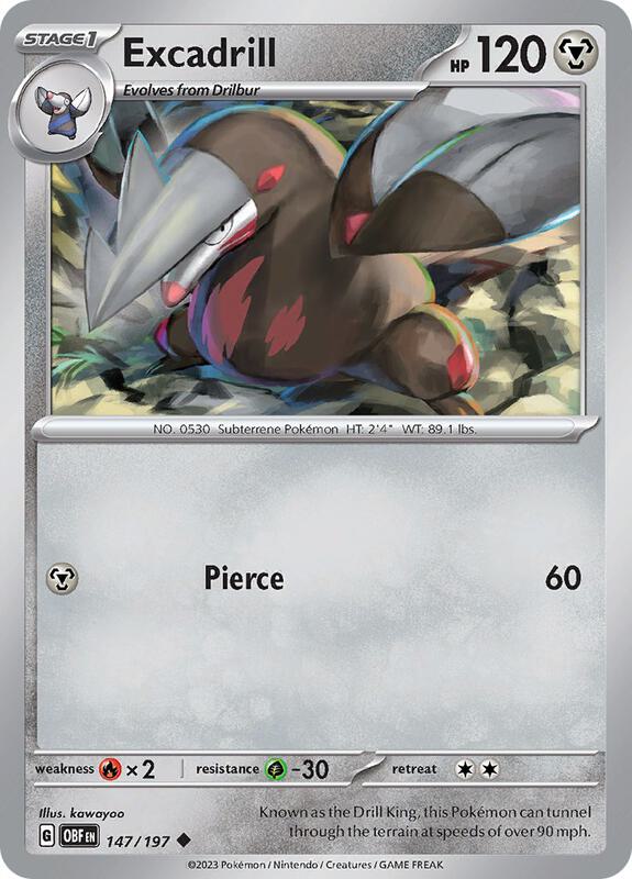 Excadrill 147/197 - SV03: Obsidian Flames (OBF)