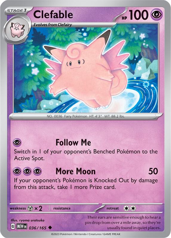 Clefable 036/165 - SV: Scarlet & Violet 151 (MEW)