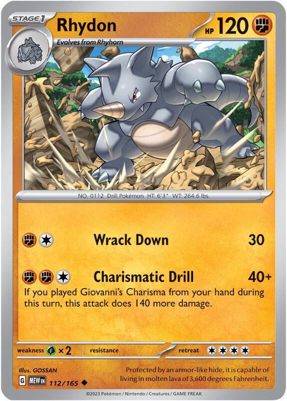 Rhydon 112/165 - SV: Scarlet & Violet 151 (MEW)