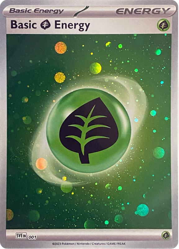 Basic Grass Energy (Cosmos Holo) 001/ - SV01: Scarlet & Violet (SVI)