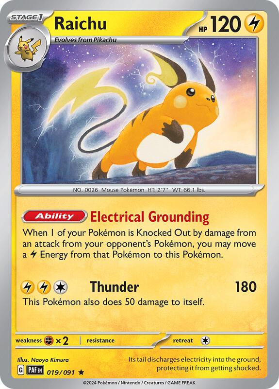 Raichu 019/091 - SV: Paldean Fates (PAF)