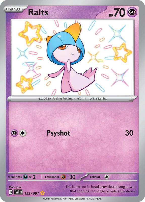 Ralts 153/091 - SV: Paldean Fates (PAF)