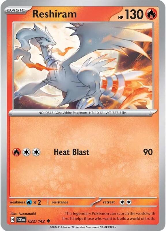 Reshiram 022/142 - SV07: Stellar Crown (SCR)