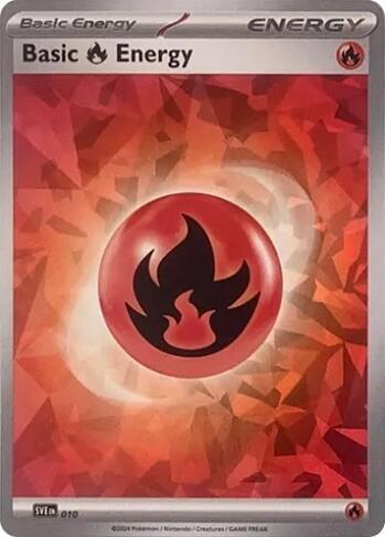 Basic Fire Energy (Cracked Ice Holo) 010/ - SV07: Stellar Crown (SCR)