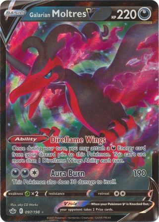 Galarian Moltres V - SWSH06: Chilling Reign (SWSH06)