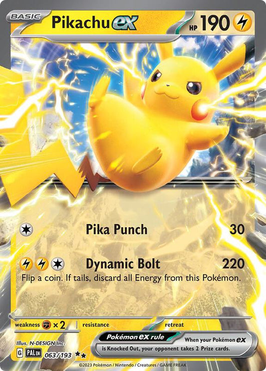 Pikachu ex 063/193 - SV02: Paldea Evolved (PAL)