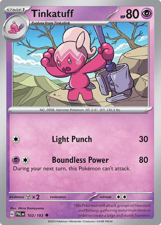 Tinkatuff 103/193 - SV02: Paldea Evolved (PAL)