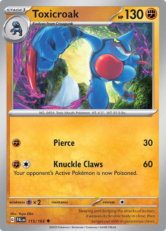 Toxicroak 115/193 - SV02: Paldea Evolved (PAL)