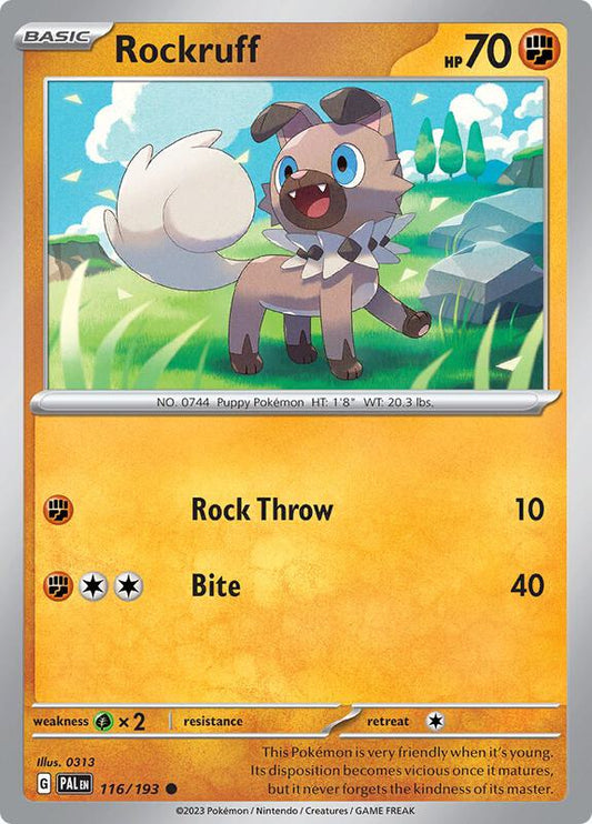 Rockruff 116/193 - SV02: Paldea Evolved (PAL)