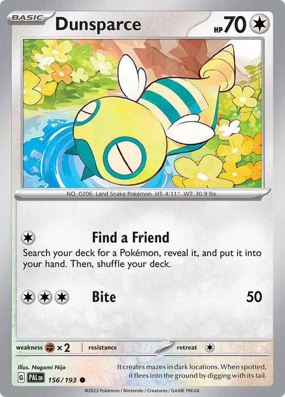 Dunsparce 156/193 - SV02: Paldea Evolved (PAL)