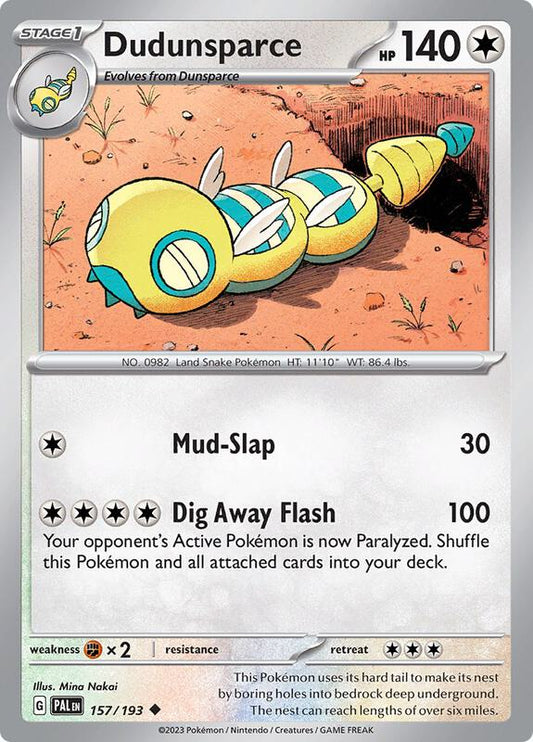 Dudunsparce 157/193 - SV02: Paldea Evolved (PAL)