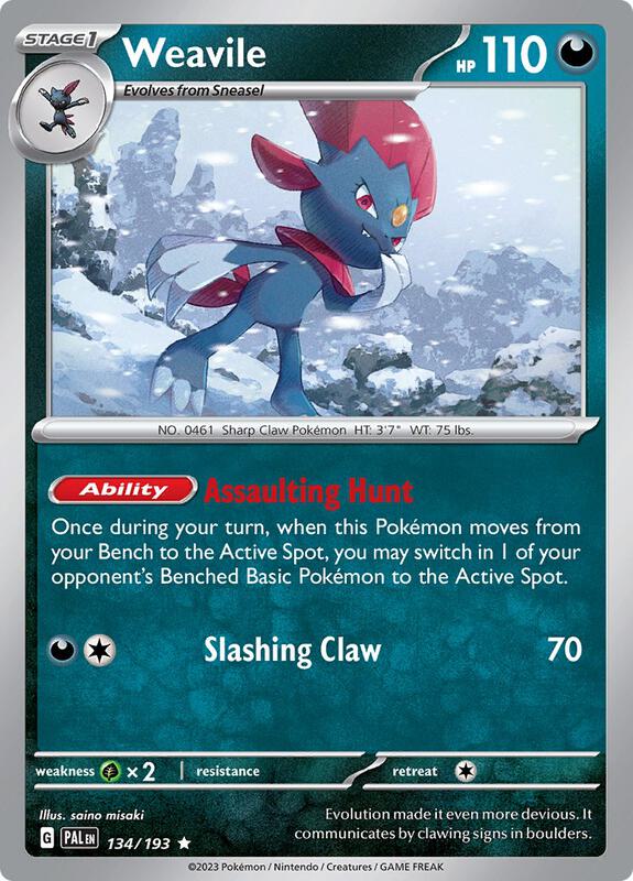 Weavile 134/193 - SV02: Paldea Evolved (PAL)