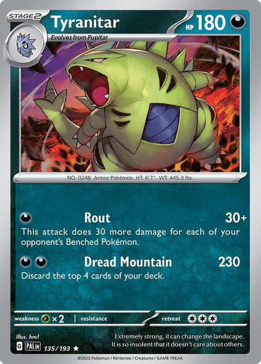 Tyranitar 135/193 - SV02: Paldea Evolved (PAL)