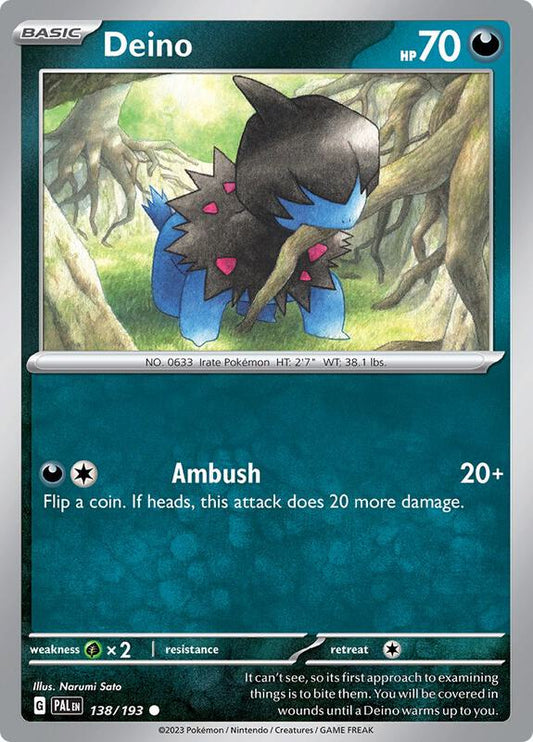 Deino 138/193 - SV02: Paldea Evolved (PAL)