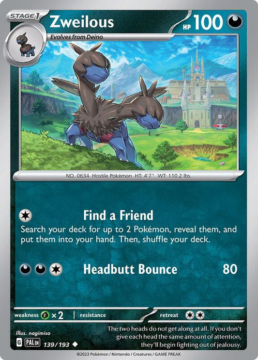 Zweilous 139/193 - SV02: Paldea Evolved (PAL)