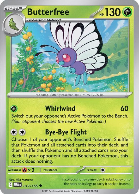 Butterfree 012/165 - SV: Scarlet & Violet 151 (MEW)