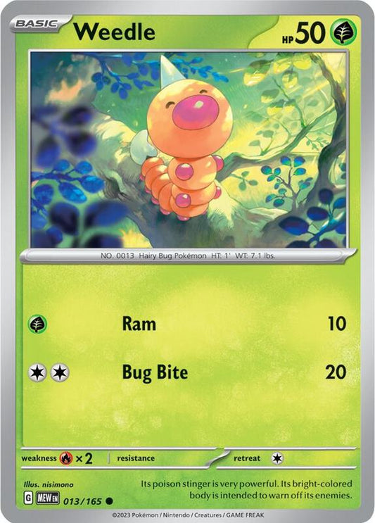 Weedle 013/165 - SV: Scarlet & Violet 151 (MEW)