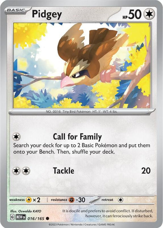 Pidgey 016/165 - SV: Scarlet & Violet 151 (MEW)