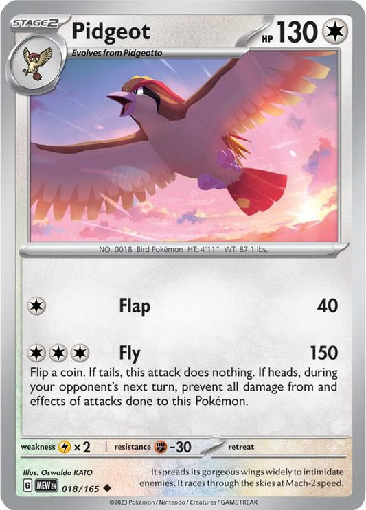 Pidgeot 018/165 - SV: Scarlet & Violet 151 (MEW)