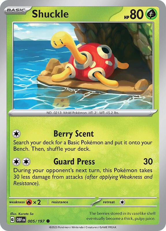 Shuckle 005/197 - SV03: Obsidian Flames (OBF)