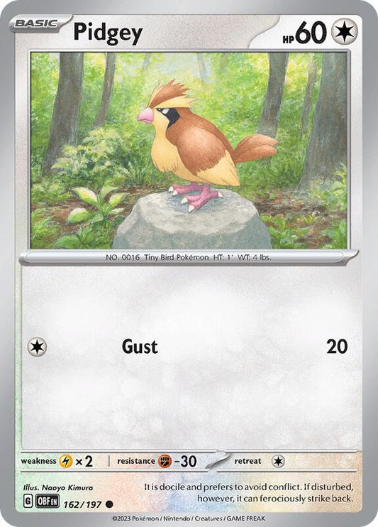 Pidgey 162/197 - SV03: Obsidian Flames (OBF)