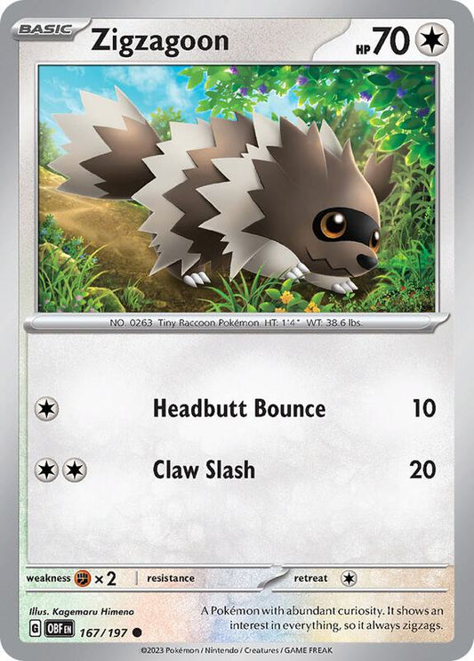 Zigzagoon 167/197 - SV03: Obsidian Flames (OBF)