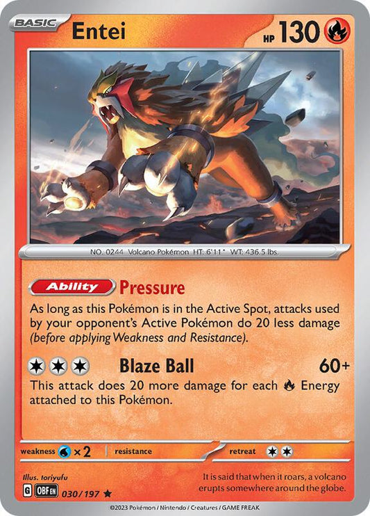 Entei 030/197 - SV03: Obsidian Flames (OBF)