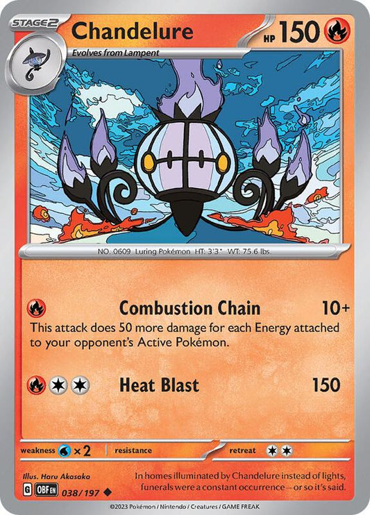 Chandelure 038/197 - SV03: Obsidian Flames (OBF)