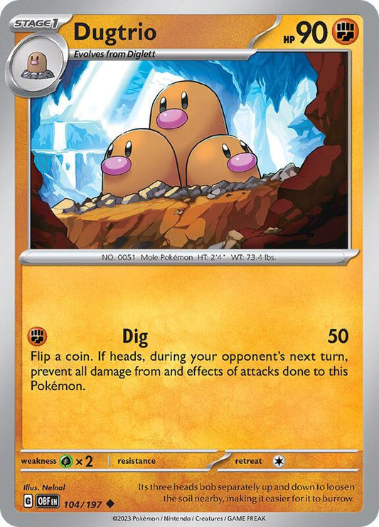 Dugtrio 104/197 - SV03: Obsidian Flames (OBF)