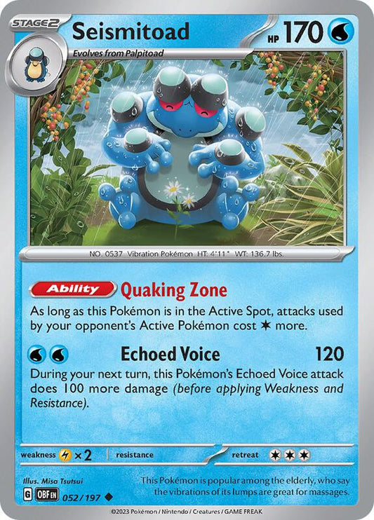 Seismitoad 052/197 - SV03: Obsidian Flames (OBF)