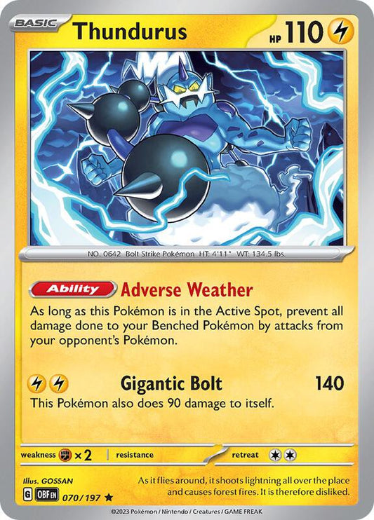 Thundurus 070/197 - SV03: Obsidian Flames (OBF)