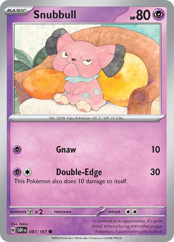 Snubbull 087/197 - SV03: Obsidian Flames (OBF)
