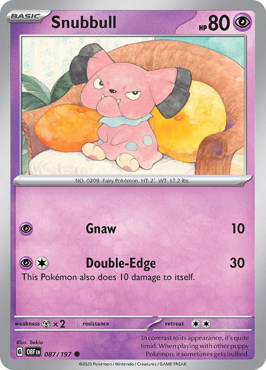 Snubbull 087/197 - SV03: Obsidian Flames (OBF)