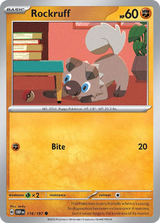 Rockruff 116/197 - SV03: Obsidian Flames (OBF)