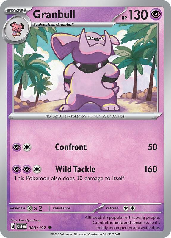 Granbull 088/197 - SV03: Obsidian Flames (OBF)