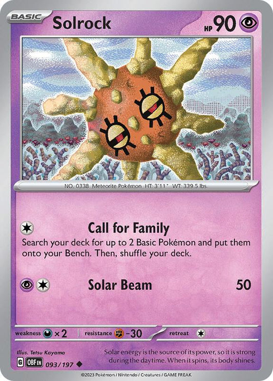 Solrock 093/197 - SV03: Obsidian Flames (OBF)