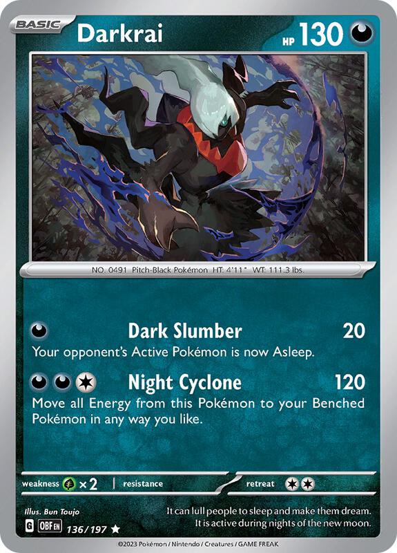 Darkrai 136/197 - SV03: Obsidian Flames (OBF)