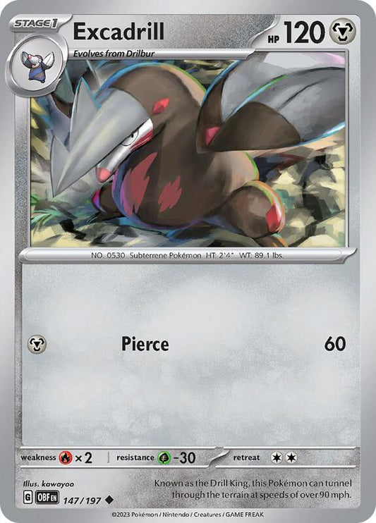 Excadrill 147/197 - SV03: Obsidian Flames (OBF)