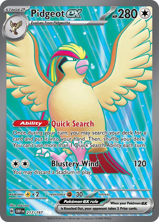Pidgeot ex 217/197 - SV03: Obsidian Flames (OBF)