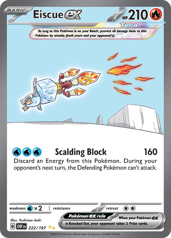 Eiscue ex 222/197 - SV03: Obsidian Flames (OBF)