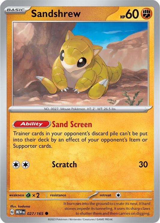 Sandshrew 027/165 - SV: Scarlet & Violet 151 (MEW)