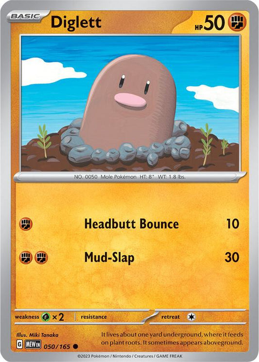 Diglett 050/165 - SV: Scarlet & Violet 151 (MEW)