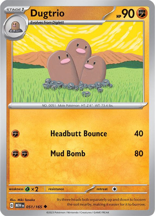 Dugtrio 051/165 - SV: Scarlet & Violet 151 (MEW)