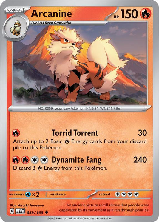 Arcanine 059/165 - SV: Scarlet & Violet 151 (MEW)