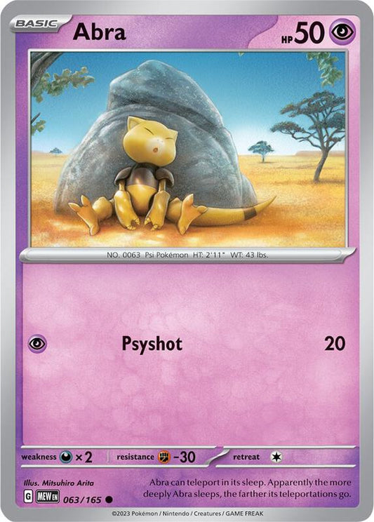Abra 063/165 - SV: Scarlet & Violet 151 (MEW)