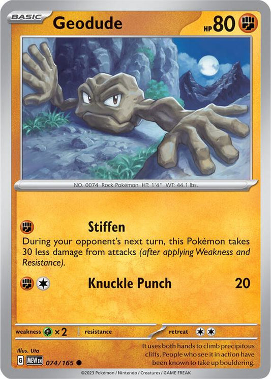 Geodude 074/165 - SV: Scarlet & Violet 151 (MEW)